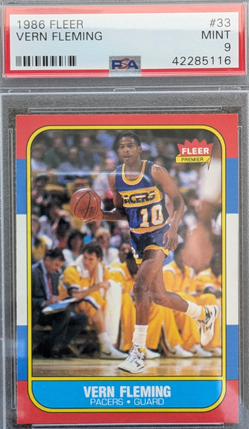 1986 Fleer 1986-87 Vern Fleming Rookie Card #33 PSA 9