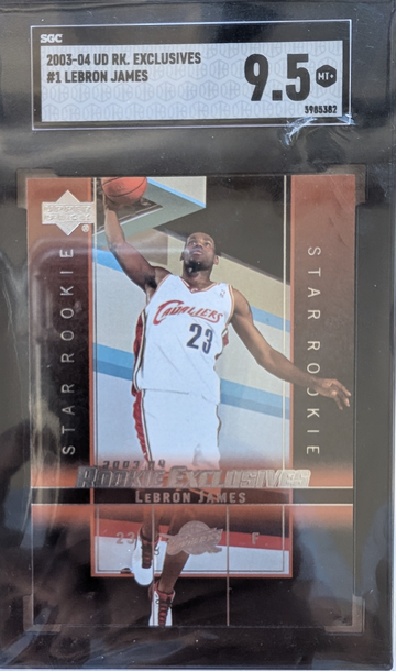 2003 Upper Deck Rookie Exclusives LeBron James SGC 9.5