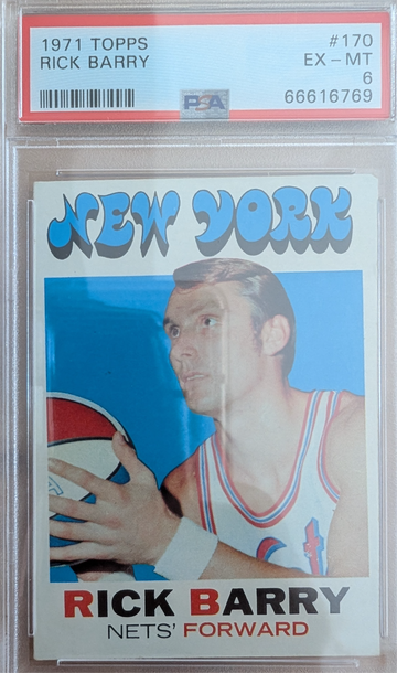 1971 Topps Rick Barry HoF RC PSA 6