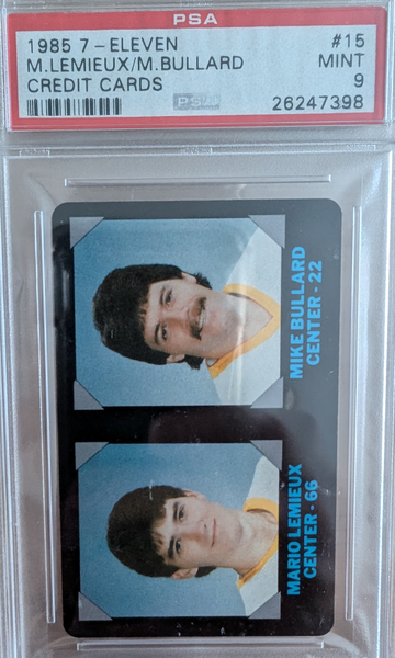 1985 7-Eleven Mario Lemieux HoF RC PSA 9 Mint