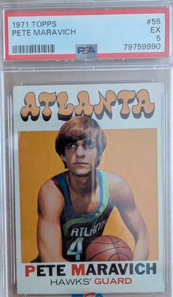 1971 Topps Pistol Pete Maravich 2nd year PSA 5