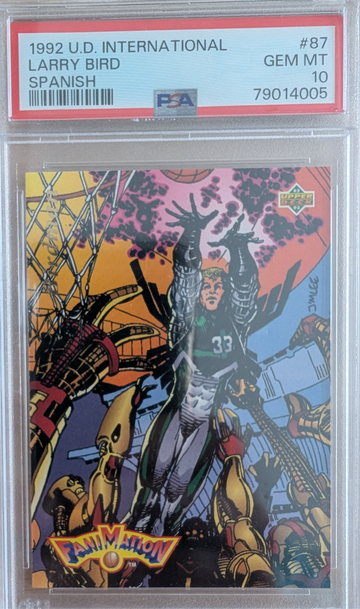 1992 Upper Deck Intl Larry Bird Birdman Spanish PSA 10