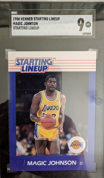 1988 Kenner Starting Lineup Magic Johnson SGC 9 Low Pop!