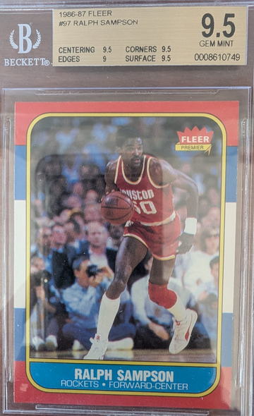 1986 Fleer Ralph Sampson HoF RC BGS 9.5 Gem Mint