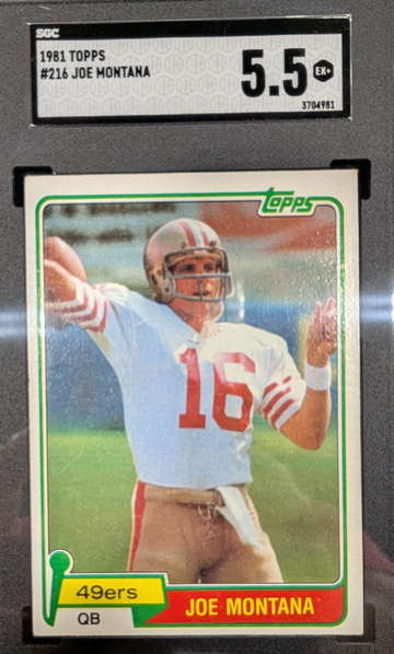 1981 Topps Joe Montana HoF RC SGC 5.5