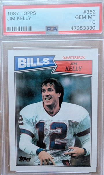 1987 Topps Jim Kelly HoF RC PSA 10 Gem Mint