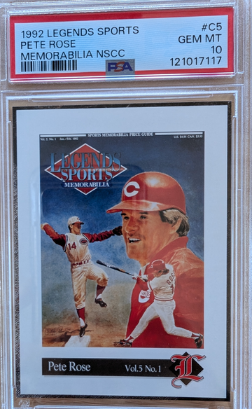 1992 Legends Sports Pete Rose C5 PSA 10 Pop 3!