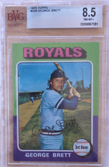 1975 Topps George Brett HOF RC BVG 8.5 NICE