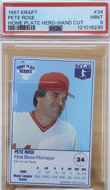 1987 Kreft Home Plate Hero Pete Rose PSA 9 low pop!