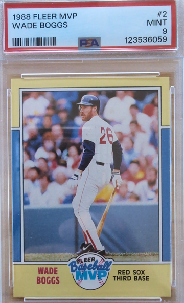 1988 Fleer MVP Wade Boggs #2 PSA 9 low pop!