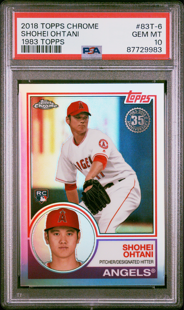 2018 Topps Chrome Shohei Ohtani 1983 Topps #83T-6 PSA 10