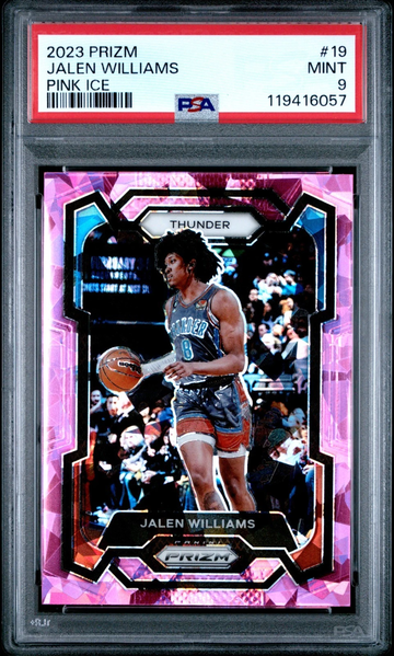 JALEN WILLIAMS 2023 Panini Prizm PINK ICE Prizm RC #19 PSA 9 MINT