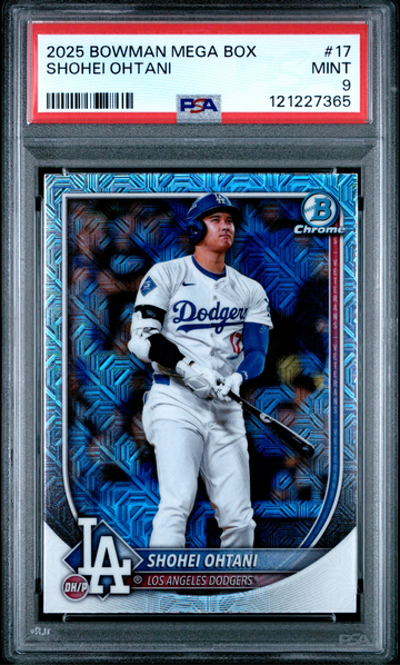 2025 Bowman Mega Box Chrome Refractor Shohei Ohtani #17 PSA 9 GEM MINT MVP