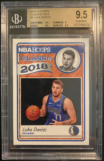 2018 NBA HOOPS LUKA DONCIC HOOPS CLASS OF #3 BGS 9.5