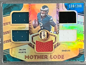 2021 Jalen Hurts Gold Standard Mother Lode Memorabilia Patch /299