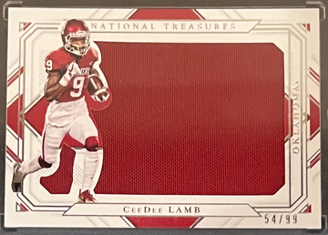 2021 CeeDee Lamb National Treasures Player Worn Patch 54/99