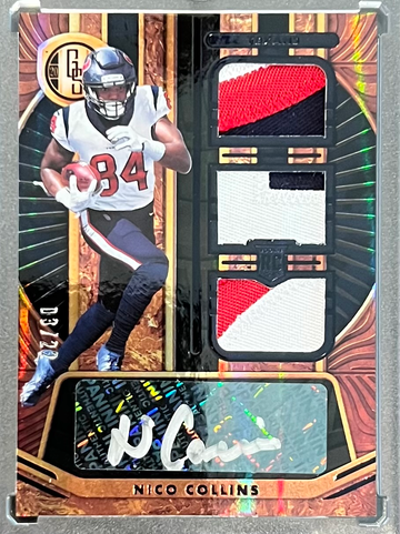 2021 Nico Collins Certified 3 Patch Auto RC 03/22 