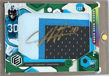 2021 Chuba Hubbard Elements Rookie Neon Signs RPA 22/25