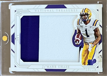 2021 JaMarr Chase National Treasures Player Worn Patch 18/25