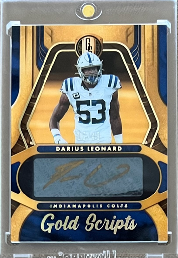 2021 Darius Leonard Gold Standard Gold Scripts Auto 16/49