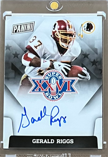 2019 Gerald Riggs Super Bowl XXVI On Card Auto