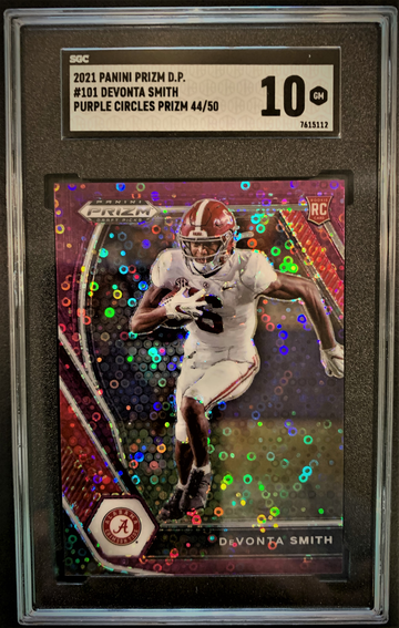 2021 Devonta Smith Prizm Purple Circles 44/50