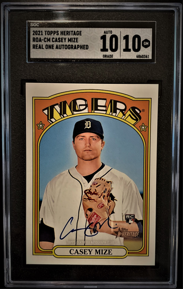 2021 Casey Mize Topps hritage RC Real One Auto 