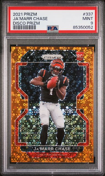 2021 Panini Disco Prizm #337 Ja’Marr Chase Rookie RC - PSA 9 - Bengals