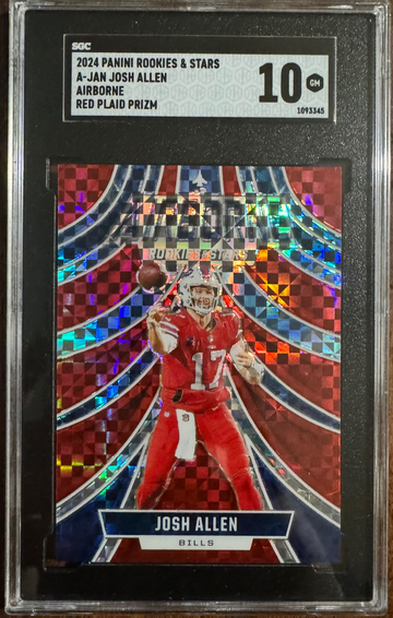 2024 Panini Rookies & Stars Josh Allen Airborne Red Plaid Prizm SGC 10