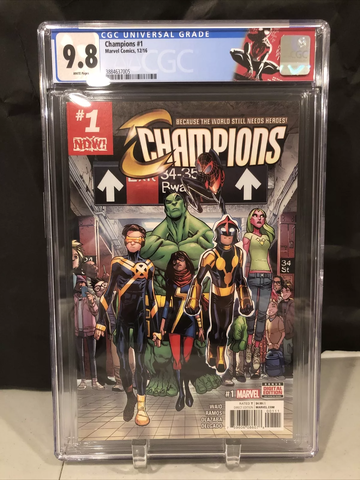 CHAMPIONS #1 2016 CGC 9.8 MARVEL MILES MORALES NOVA HULK VIV 1st New CHAMPIONS