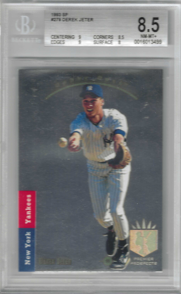 HOF Derek Jeter 1993 SP #279 FOIL ROOKIE CARD BGS 8.5 NICE!