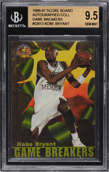 1996 Score Board Autograph Collection - Game Breakers (GOLD) - Kobe Bryant Rookie RC - #GB13 - BGS 9.5 (Rare)