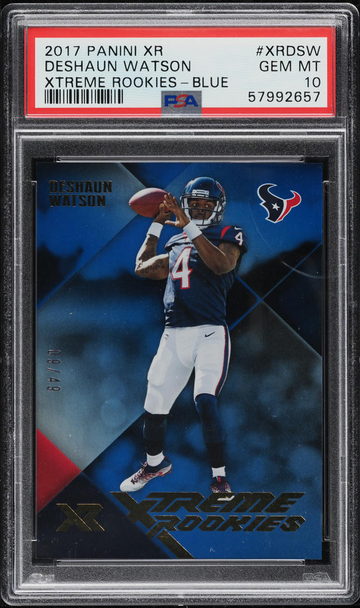 2017 PANINI XR XTREME BLUE DESHAUN WATSON ROOKIE /49 #XRDSW - PSA 10 GEM MINT