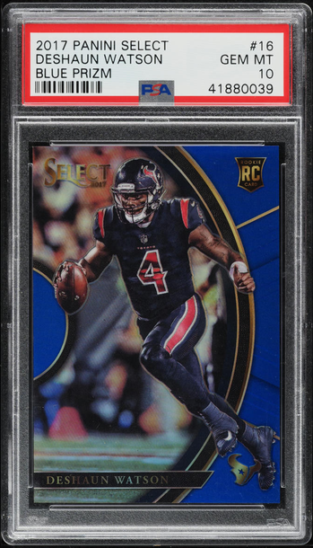 2017 SELECT BLUE PRIZM DESHAUN WATSON ROOKIE /149 #16 - PSA 10 GEM MINT