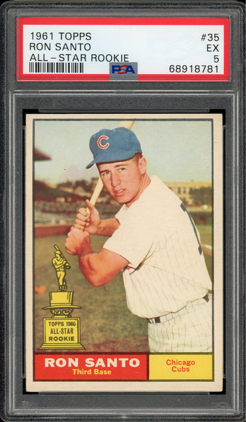 1961 Topps Ron Santo All Star Rookie PSA 5