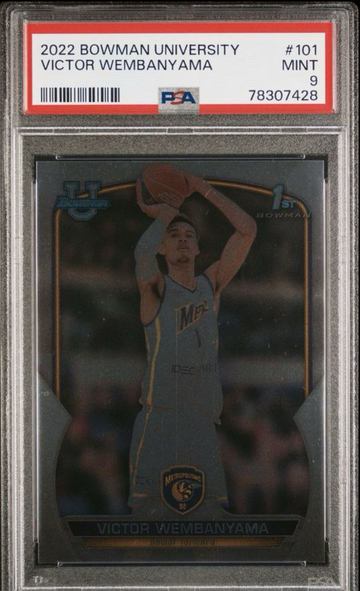2022 Bowman University Chrome #101 Victor Wembanyama PSA 9