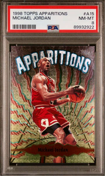 1998 Topps Apparitions #A15 Michael Jordan PSA 8