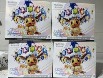 Pokémon Prismatic Evolutions ETB Sealed Lot of 4