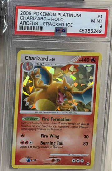 2009 Charizard Arceus Platinum Cracked Ice PSA 9 Holo