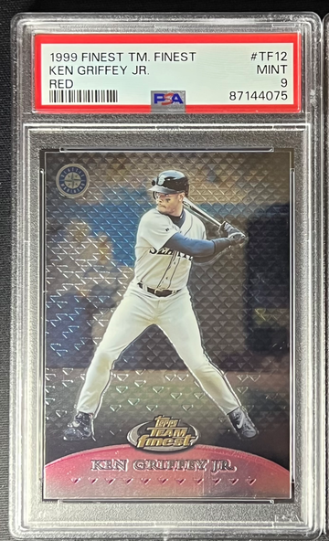 1999 Topps Finest Red /500 Ken Griffey JR PSA 9