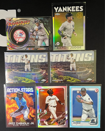 Jazz Chisholm RC Prospect + Aaron Judge Refractor Lot 