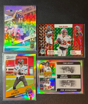 Tom Brady Rob Gronkowski Classic Mosaic Elite Football Prizm Foil 4 Card Lot