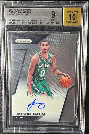 2017 Prizm Rookie Signatures #RS-JT Jayson Tatum Auto BGS 9 Auto 10