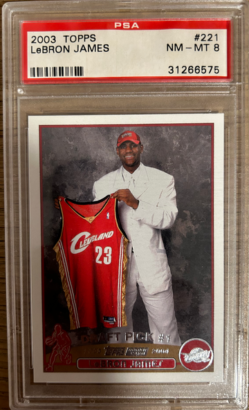 2003 Topps Lebron James PSA 8