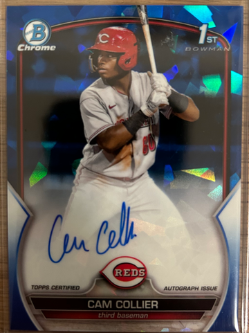 2023 bowman chrome sapphire Cam Collier auto 