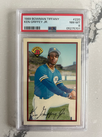 1989 bowman Tiffany Ken Griffey Jr PSA 8