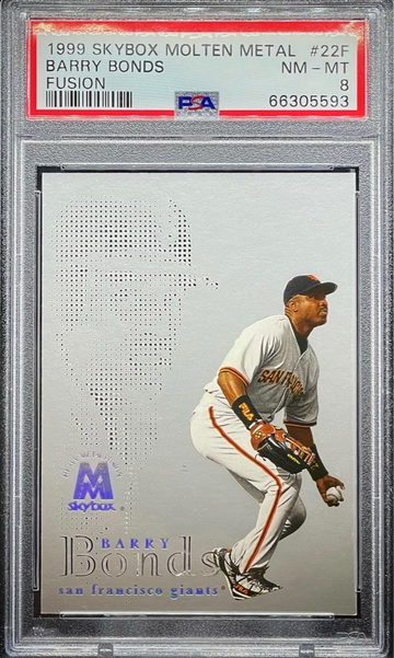 1999 Skybox Molten Metal Fusion Barry Bonds #22F - PSA 8(Pop 3, None Higher)