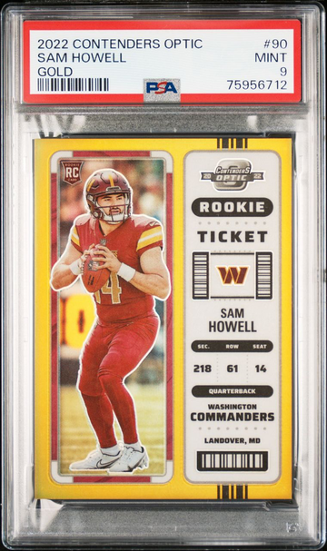 2022 Contenders Optic Sam Howell Gold /10 PSA 9