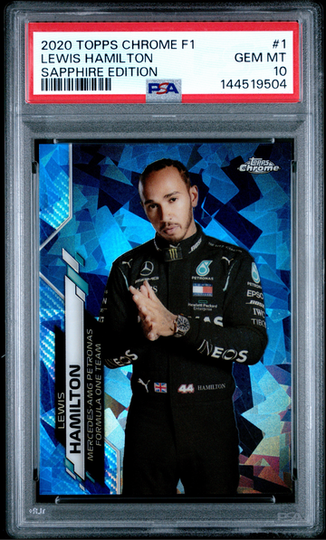 2020 Topps Chrome Sapphire Edition Formula 1  Lewis Hamilton #21 (RC) PSA 10