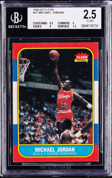 1986 Fleer Michael Jordan 57 BGS 2.5